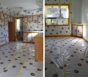 préparation pour refacing cuisine